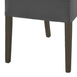 Ars Natura Chaises Lenya (lot de 2) - Cuir synthétique gris / Hêtre marron foncé -Meubles de salle à manger Soldes Magasin esszimmerstuhl lenya kunstleder grau buche dunkelbraun 255679