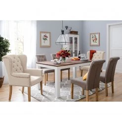 Maison Belfort Chaise Madison - Beige -Meubles de salle à manger Soldes Magasin esszimmerstuhl madison webstoff eiche massiv beige 4762944