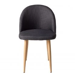 Mørteens Chaises Sangba (lot de 2) - Tissu / Métal -Meubles de salle à manger Soldes Magasin esszimmerstuhl sangba 2er set webstoff metall anthrazit 4744960