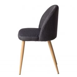 Mørteens Chaises Sangba (lot de 2) - Tissu / Métal -Meubles de salle à manger Soldes Magasin esszimmerstuhl sangba 2er set webstoff metall anthrazit 4744964