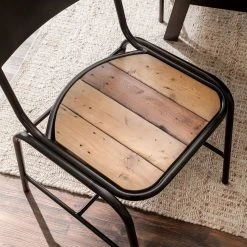 Ars manufacti Chaises Tamati (lot de 2) - Pin massif / acier inoxydable - pin / noir -Meubles de salle à manger Soldes Magasin esszimmerstuhl tamati 2er set pinie massiv metall 4922744