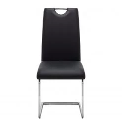 Roomscape Chaise cantilever Pasala - Noir - Lot de 2 -Meubles de salle à manger Soldes Magasin freischwinger pasala 2er set kunstleder schwarz 3995432