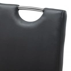 Roomscape Chaise cantilever Pasala - Noir - Lot de 2 -Meubles de salle à manger Soldes Magasin freischwinger pasala 2er set kunstleder schwarz 3995444