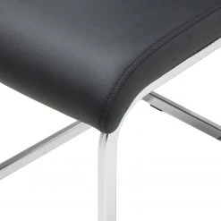 Roomscape Chaise cantilever Pasala - Noir - Lot de 2 -Meubles de salle à manger Soldes Magasin freischwinger pasala 2er set kunstleder schwarz 3995448