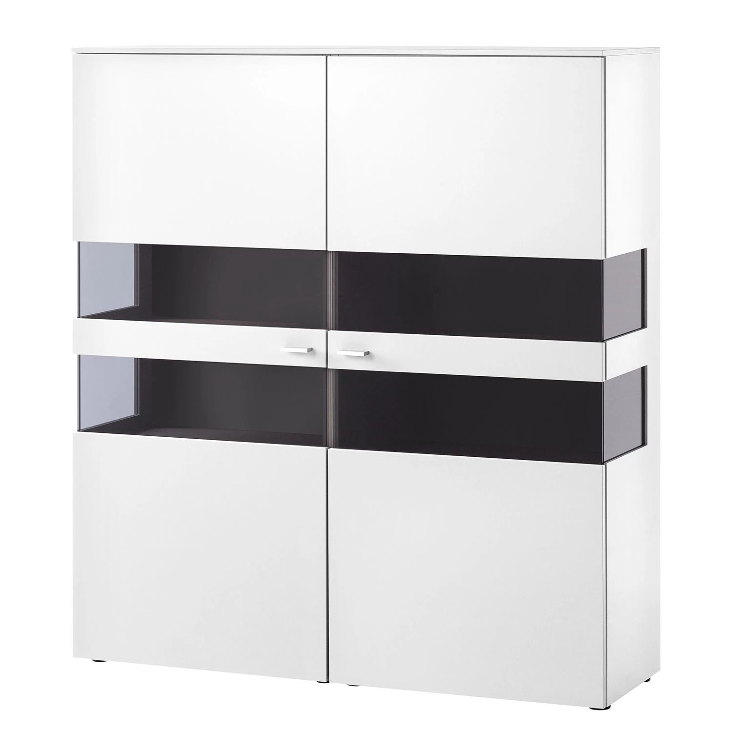 GWINNER Buffet haut Anzio - Blanc mat - Sans éclairage 1 GWINNER Buffet haut Anzio - Blanc mat - Sans éclairage
