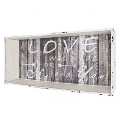 Home Design Étagère suspendue Alexis - Anthracite / Blanc vintage