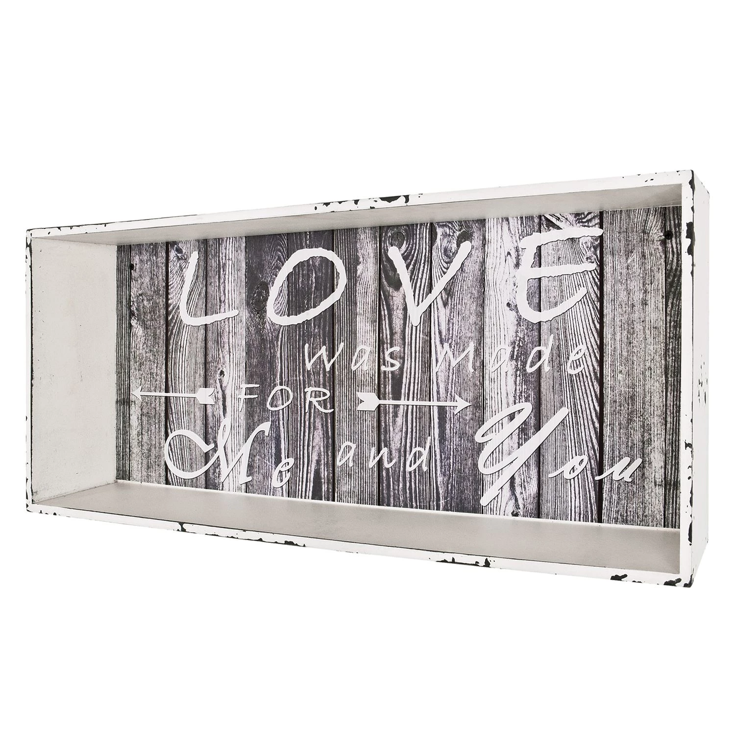 Home Design Étagère suspendue Alexis - Anthracite / Blanc vintage 1 Home Design Étagère suspendue Alexis - Anthracite / Blanc vintage