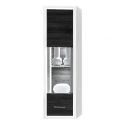 Mooved Vitrine suspendue Piorini I (avec éclair - Imitation pin anthracite / Blanc -Meubles de salle à manger Soldes Magasin haengevitrine maruto i inkl beleuchtung kiefer dunkel dekor weiss 4932960