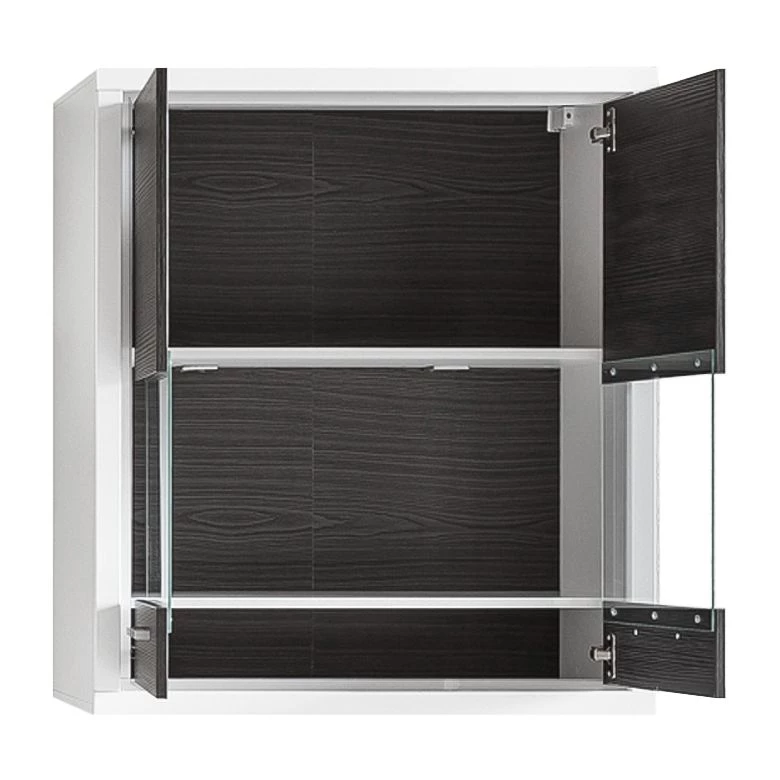 Mooved Vitrine suspendue Piorini II (avec éclai - Imitation pin anthracite / Blanc 3 Mooved Vitrine suspendue Piorini II (avec éclai - Imitation pin anthracite / Blanc – Image 3