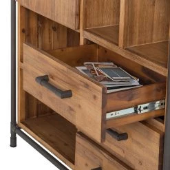 Ars manufacti Buffet haut Atelier - Partiellement en acacia massif -Meubles de salle à manger Soldes Magasin highboard atelier akazie teilmassiv 1832894