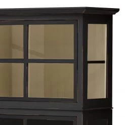 Maison Belfort Buffet haut Azjana - Noir / Pin crème -Meubles de salle à manger Soldes Magasin highboard azjana pinie teilmassiv 3394405