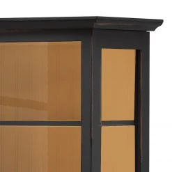 Maison Belfort Buffet haut Azjana - Noir / Pin couleur miel -Meubles de salle à manger Soldes Magasin highboard azjana pinie teilmassiv 3394445