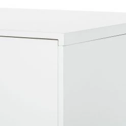 Mørteens Buffet haut Lindholm I - Partiellement en chêne massif - Blanc -Meubles de salle à manger Soldes Magasin highboard lindholm weiss matt eiche massiv 333576