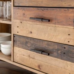 Ars manufacti Buffet haut Tamati - Pin parasol massif -Meubles de salle à manger Soldes Magasin highboard tamati pinie massiv 4922584