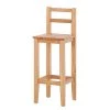 Ars Natura Chaise de bar Frizz - Duramen de hêtre massif - Huilé