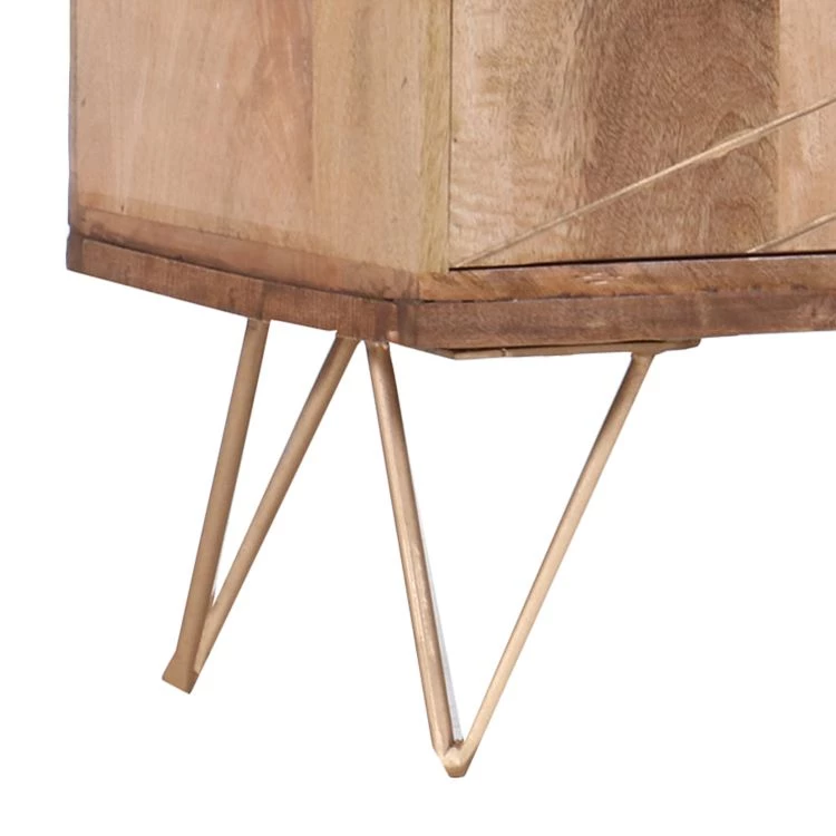 Ars manufacti Commode Argallo II - Manguier massif / Métal - Manguier / Doré 3 Ars manufacti Commode Argallo II - Manguier massif / Métal - Manguier / Doré – Image 3