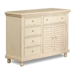 Ridgevalley Commode Bendals - Peuplier partiellement massif Blanc crème