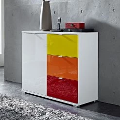 Germania Commode Colorado - Blanc -Meubles de salle à manger Soldes Magasin kommode colorado weiss 1144898