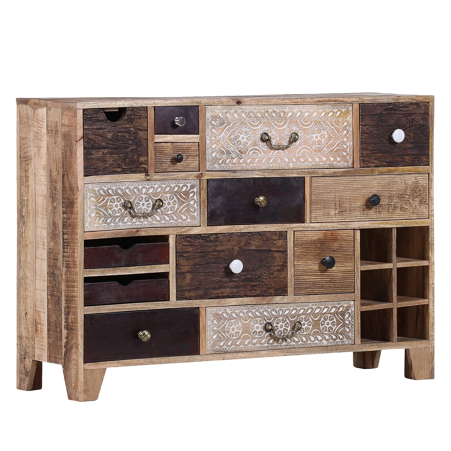 Ars manufacti Commode Curenna I - Manguier partiellement massif - Manguier / Marron 1 Ars manufacti Commode Curenna I - Manguier partiellement massif - Manguier / Marron