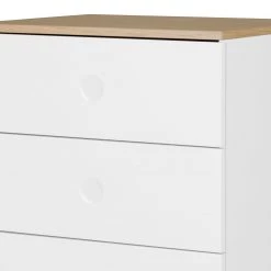 Tenzo Commode Dot II - Partiellement en chêne massif -Meubles de salle à manger Soldes Magasin kommode dot ii eiche teilmassiv weiss 5007932