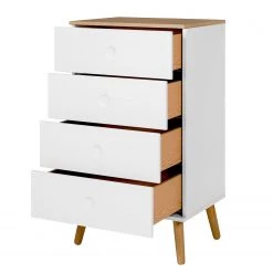 Tenzo Commode Dot II - Partiellement en chêne massif -Meubles de salle à manger Soldes Magasin kommode dot ii eiche teilmassiv weiss 5147808