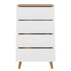 Tenzo Commode Dot II - Partiellement en chêne massif -Meubles de salle à manger Soldes Magasin kommode dot ii eiche teilmassiv weiss 5147820