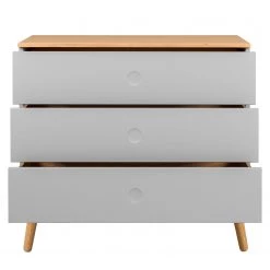 Tenzo Commode Dot III - Gris -Meubles de salle à manger Soldes Magasin kommode dot iii eiche teilmassiv grau 5147776