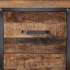 Ars manufacti Buffet Hunter I - Manguier massif / Métal - Manguier / Gris bleu -Meubles de salle à manger Soldes Magasin kommode hunter i mango massiv metall mango blaugrau 4414448