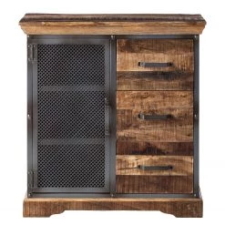 Ars manufacti Buffet Hunter I - Manguier massif / Métal - Manguier / Gris bleu -Meubles de salle à manger Soldes Magasin kommode hunter i mango massiv metall mango blaugrau 4845692