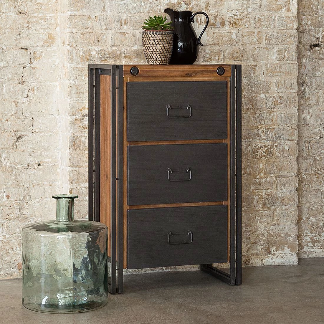 Ars manufacti Commode Manchester - Acacia massif / Métal 2 Ars manufacti Commode Manchester - Acacia massif / Métal – Image 2