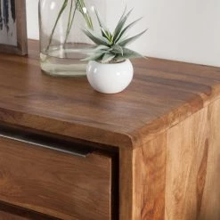 Ars Natura Commode Trangle - Sheesham massif -Meubles de salle à manger Soldes Magasin kommode trangle sheesham massiv 4014264