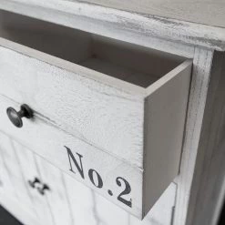 Maison Belfort Commode Nadi I - Partiellement en paulownia massif - Blanc cassé - 86 cm -Meubles de salle à manger Soldes Magasin kommode weiss antik 4727984