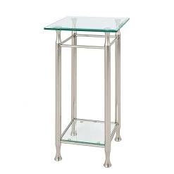 Home Design Console Vienne - Carrée - Aspect aluminium