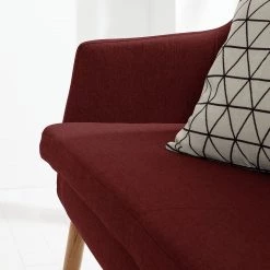 Mørteens Banquette Nicholas II - Rouge foncé -Meubles de salle à manger Soldes Magasin kuechensofa nicholas ii webstoff eiche massiv dunkelrot 5061024