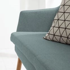 Mørteens Banquette Nicholas II - Gris menthe -Meubles de salle à manger Soldes Magasin kuechensofa nicholas ii webstoff eiche massiv mintgrau 5062844