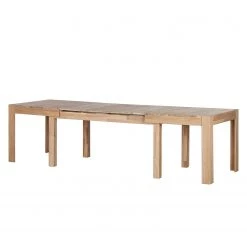 Ars Natura Table KimWOOD II - Avec rallonge - Chêne massif - Chêne blanc huilé -Meubles de salle à manger Soldes Magasin massiver esstisch kimwood ii mit ausziehfunktion eiche weissoel 3432013