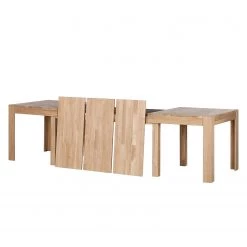 Ars Natura Table KimWOOD II - Avec rallonge - Chêne massif - Chêne blanc huilé -Meubles de salle à manger Soldes Magasin massiver esstisch kimwood ii mit ausziehfunktion eiche weissoel 3432017