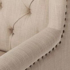 Maison Belfort Chaise Madison - Beige -Meubles de salle à manger Soldes Magasin ohrensessel madison webstoff beige 311923