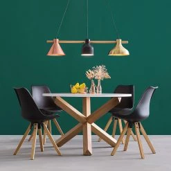 Mørteens Table Avia - Chêne partiellement massif Blanc / -Meubles de salle à manger Soldes Magasin pendelleuchte lavaca eisen buche massiv 3 flammig 4278056