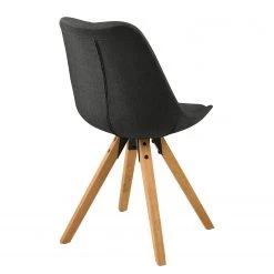 Mørteens Chaises capitonnées Aledas II - Tissu Cors: Gris foncé - Lot de 2 -Meubles de salle à manger Soldes Magasin polsterstuhl aledas ii 2er set webstoff gummibaum massiv dunkelgrau 4848116