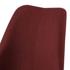 Mørteens Chaises capitonnées Aledas II - Tissu Cors: Rouge foncé - Lot de 2 -Meubles de salle à manger Soldes Magasin polsterstuhl aledas ii 2er set webstoff gummibaum massiv dunkelrot 5061044