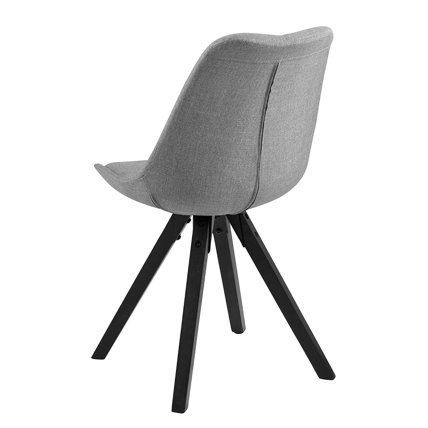 Mørteens Chaises capitonnées Aledas V - Tissu / Hévéa massif - Gris clair / Noir - Lot de 2 7 Mørteens Chaises capitonnées Aledas V - Tissu / Hévéa massif - Gris clair / Noir - Lot de 2 – Image 7