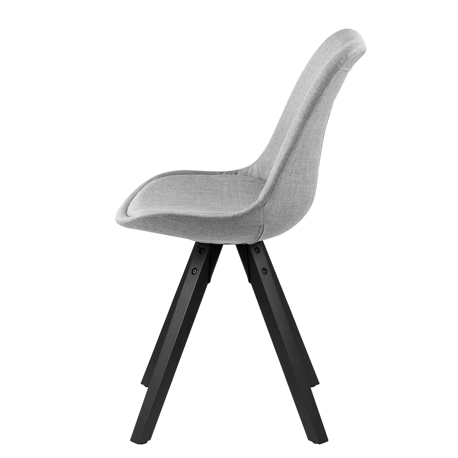 Mørteens Chaises capitonnées Aledas V - Tissu / Hévéa massif - Gris clair / Noir - Lot de 2 6 Mørteens Chaises capitonnées Aledas V - Tissu / Hévéa massif - Gris clair / Noir - Lot de 2 – Image 6