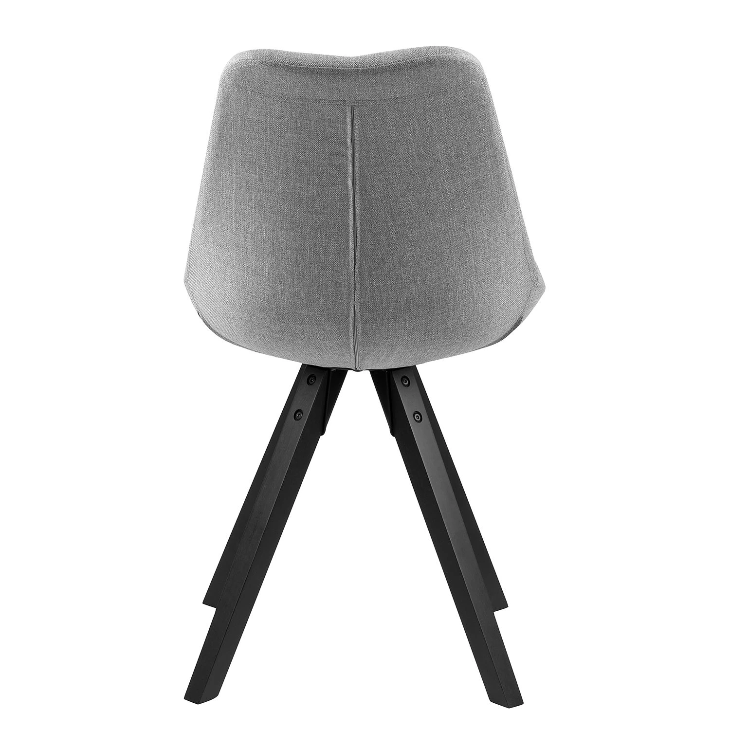Mørteens Chaises capitonnées Aledas V - Tissu / Hévéa massif - Gris clair / Noir - Lot de 2 8 Mørteens Chaises capitonnées Aledas V - Tissu / Hévéa massif - Gris clair / Noir - Lot de 2 – Image 8