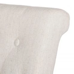 Maison Belfort Chaises capitonnées Jeanne (lot de 2) - Tissu / Chêne massif - Crème -Meubles de salle à manger Soldes Magasin polsterstuhl jeanne 2er set leinenstoff creme 1986270