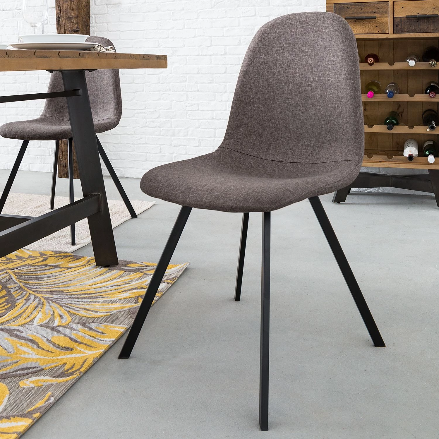 Mooved Chaises Kallax I (lot de 2) - Tissu / Métal 2 Mooved Chaises Kallax I (lot de 2) - Tissu / Métal – Image 2