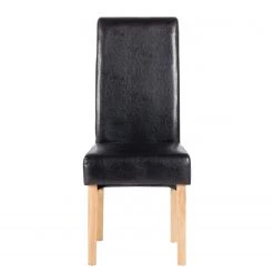Ars Natura Chaises capitonnées Nello II (lot de 2) - Noir -Meubles de salle à manger Soldes Magasin polsterstuhl nello 2er set kunstleder schwarz 1934750