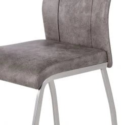 Fredriks Chaises Scalea (lot de 2) - Gris vintage -Meubles de salle à manger Soldes Magasin polsterstuhl scalea 2er set kunstleder solinograu 4695380