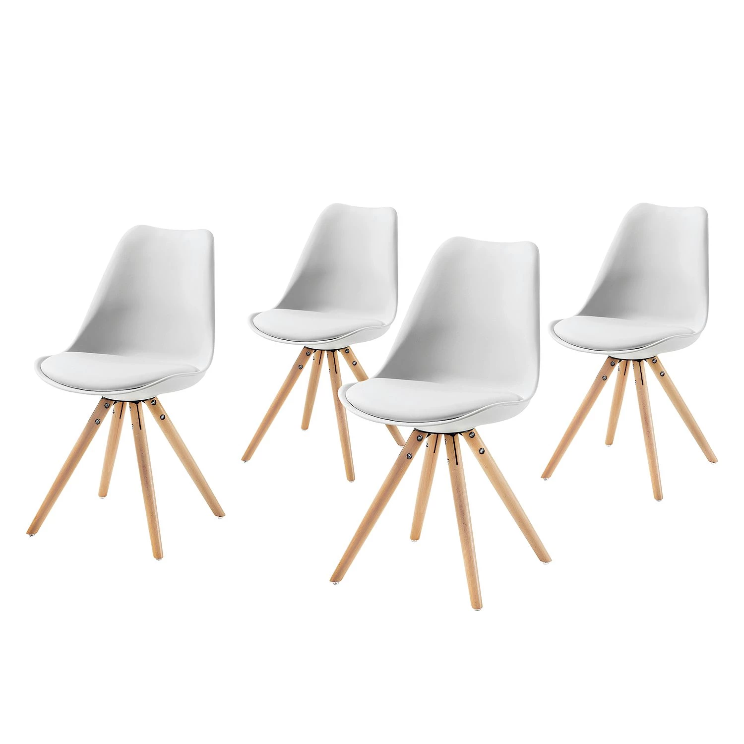 Norrwood Chaises Thirza (lot de 4) - Blanc 1 Norrwood Chaises Thirza (lot de 4) - Blanc