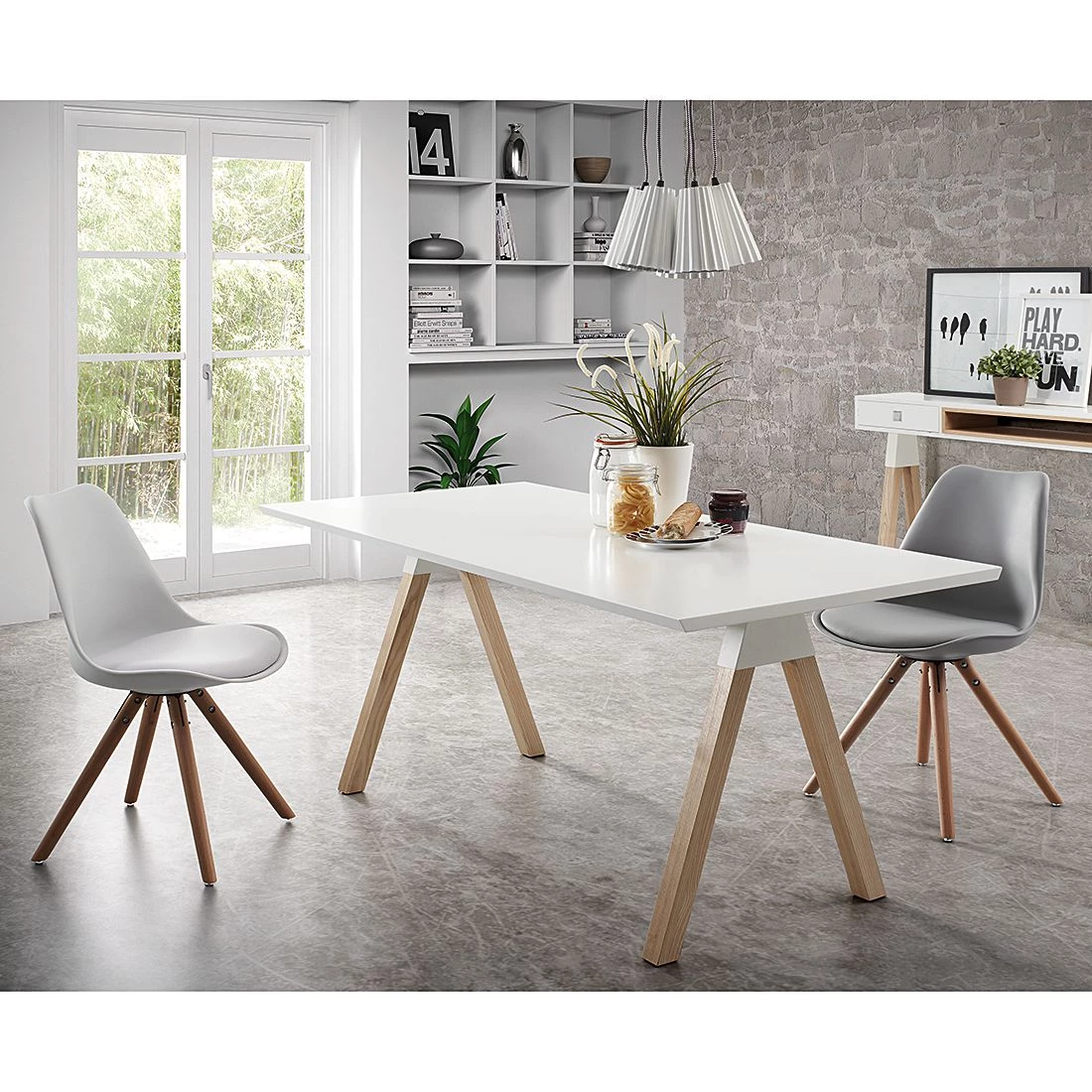 Norrwood Chaises Thirza (lot de 4) - Blanc 6 Norrwood Chaises Thirza (lot de 4) - Blanc – Image 6